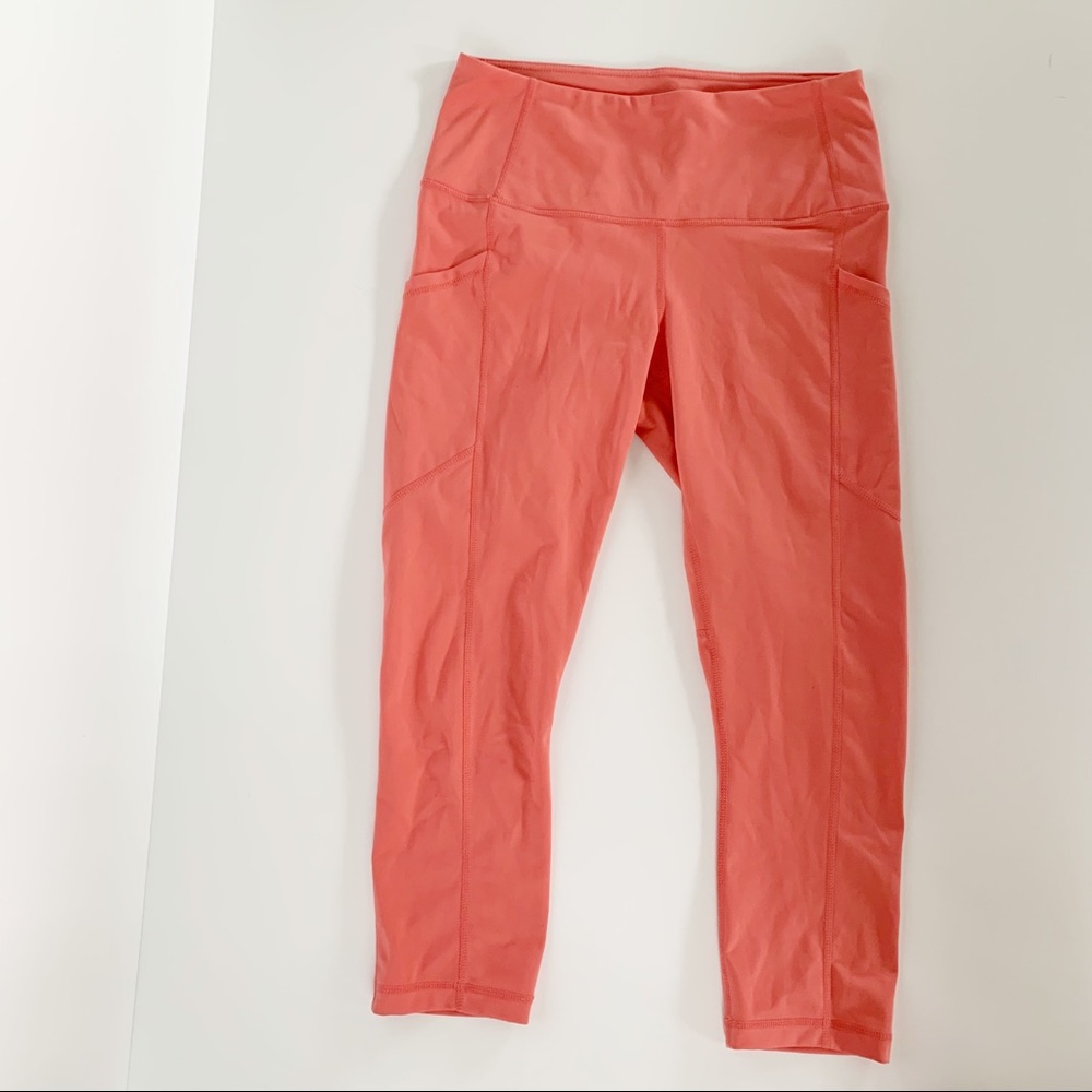 Yogalicious Lux Coral Leggings with Side Pockets